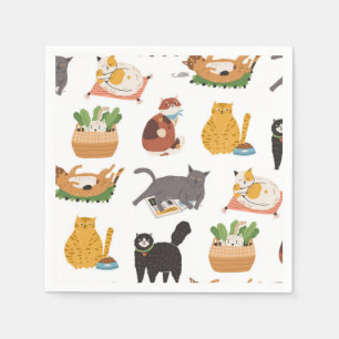 Cat pattern napkins