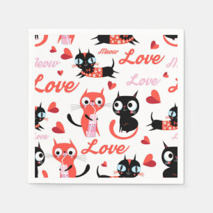Cat pattern napkins