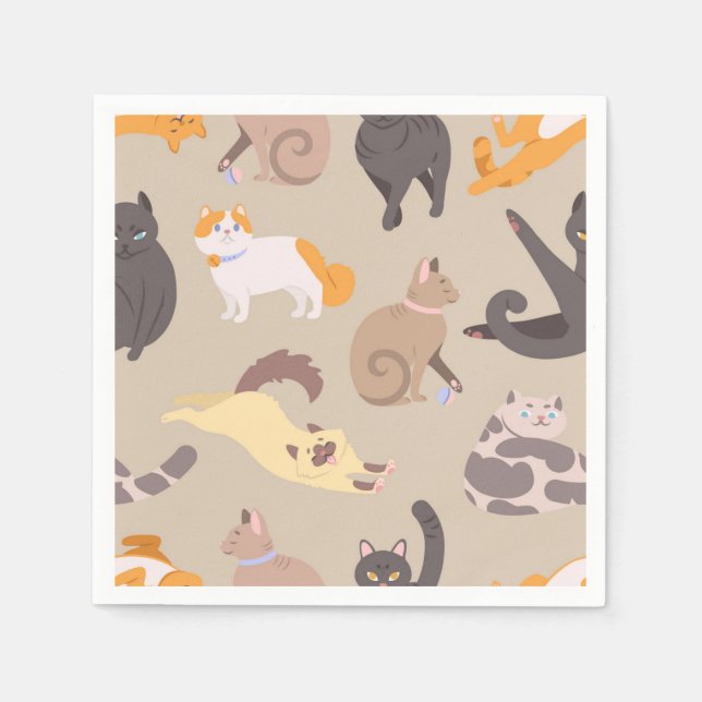 Cat pattern napkins (Front)
