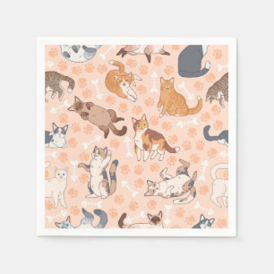 Cat pattern napkins