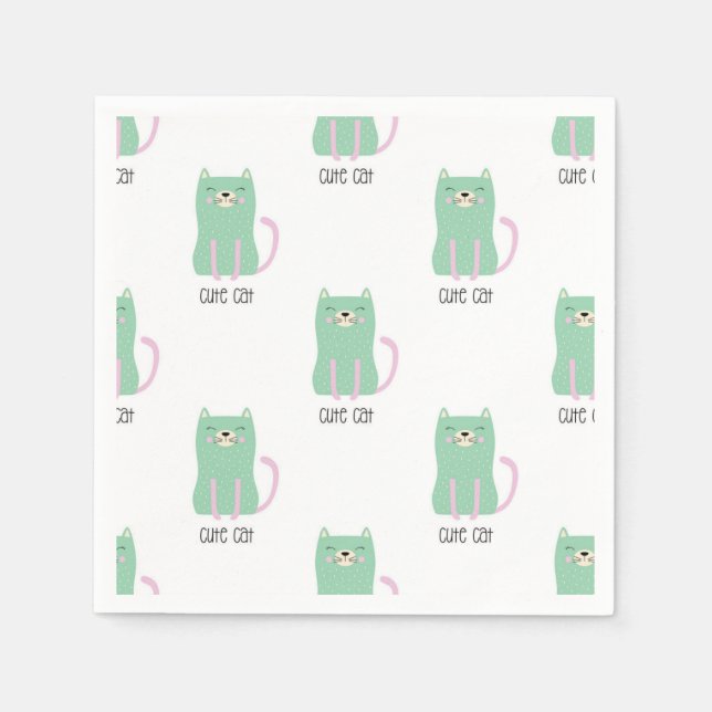 Cat pattern napkins (Front)