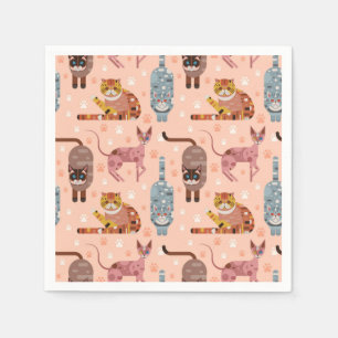 Cat pattern napkins