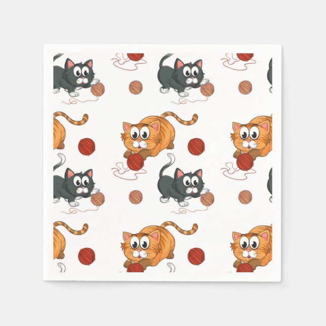 Cat pattern napkins (Front)
