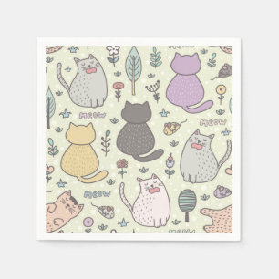 Cat pattern napkins