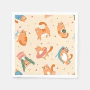 Cat pattern napkins