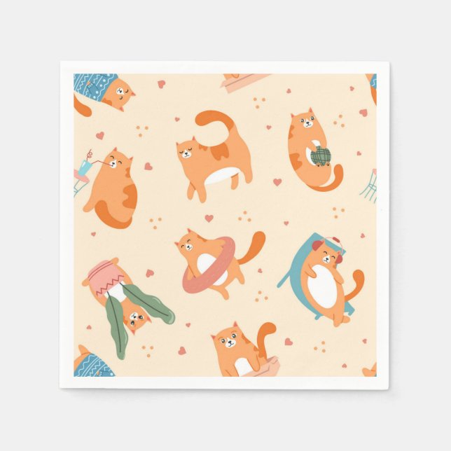 Cat pattern napkins (Front)