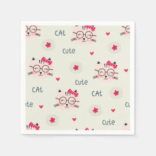 Cat pattern napkins