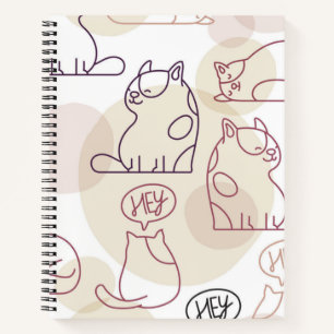 Cat pattern notebook