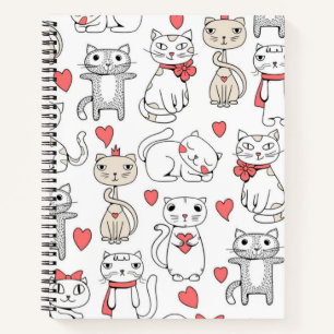Cat pattern notebook