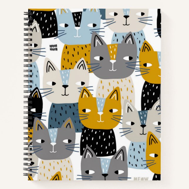 Cat pattern notebook (Front)