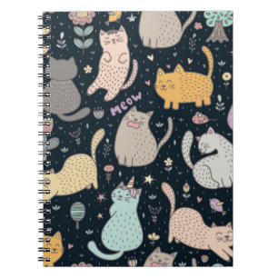 Cat pattern notebook