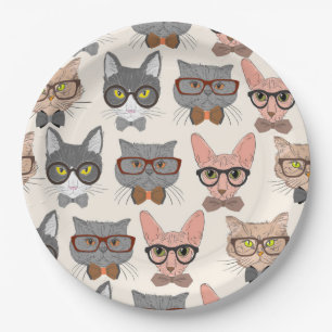 Cat Pattern Paper Plates