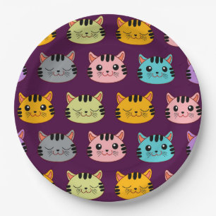 Cat Pattern Paper Plates