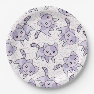 Cat Pattern Paper Plates
