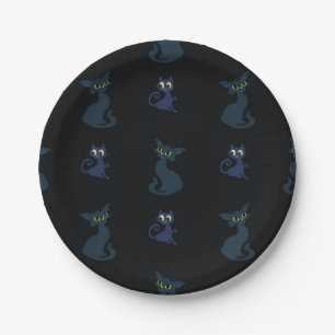 Cat pattern paper plates