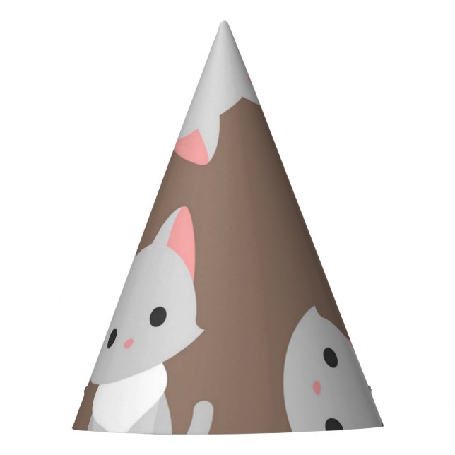 Cat pattern party hat (Front)