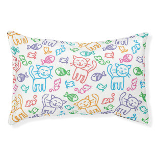 cat pattern pet bed