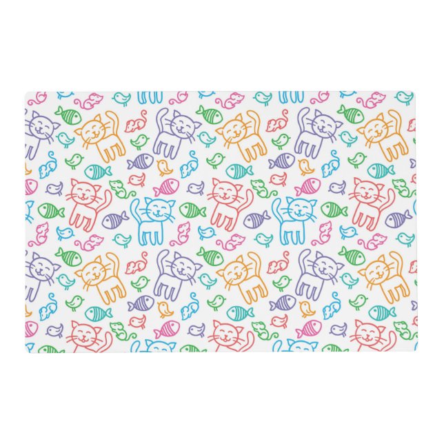 cat pattern placemat (Front)