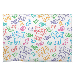cat pattern placemat