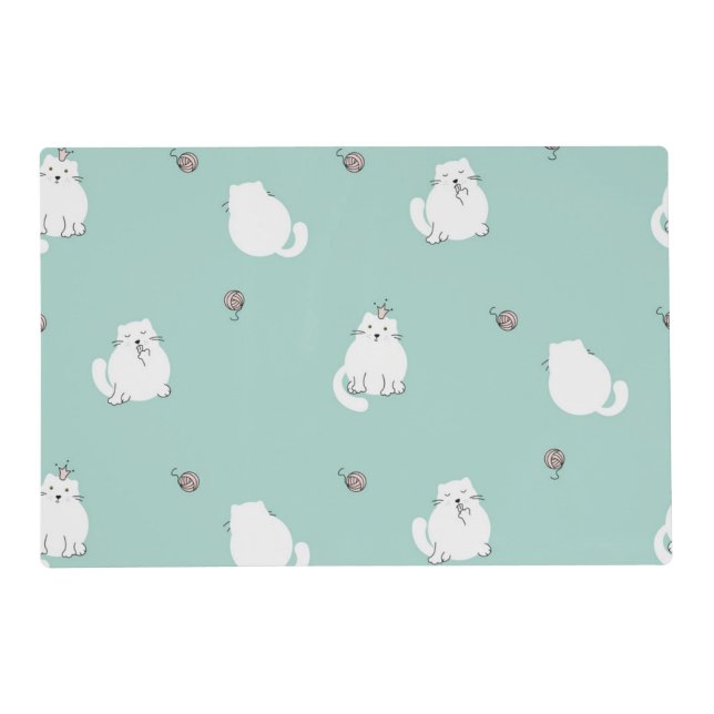 Cat pattern placemat (Front)