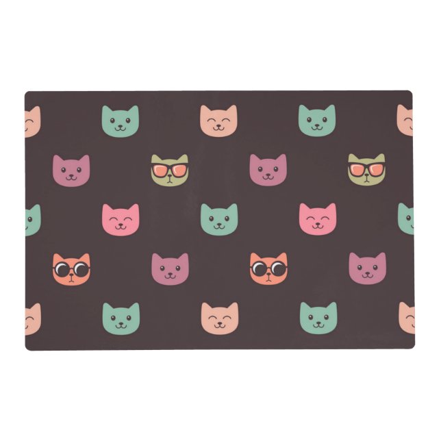 Cat pattern placemat (Front)