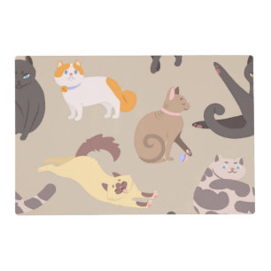 Cat pattern placemat