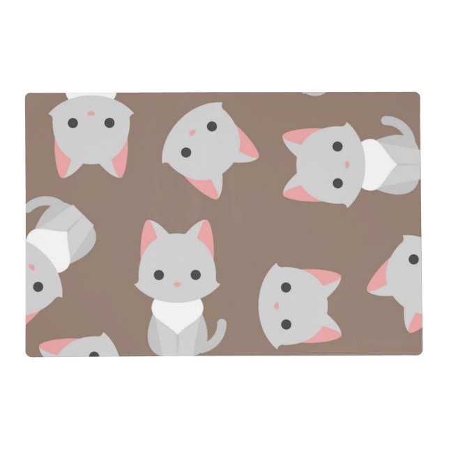 Cat pattern placemat (Front)