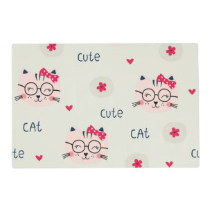 Cat pattern placemat