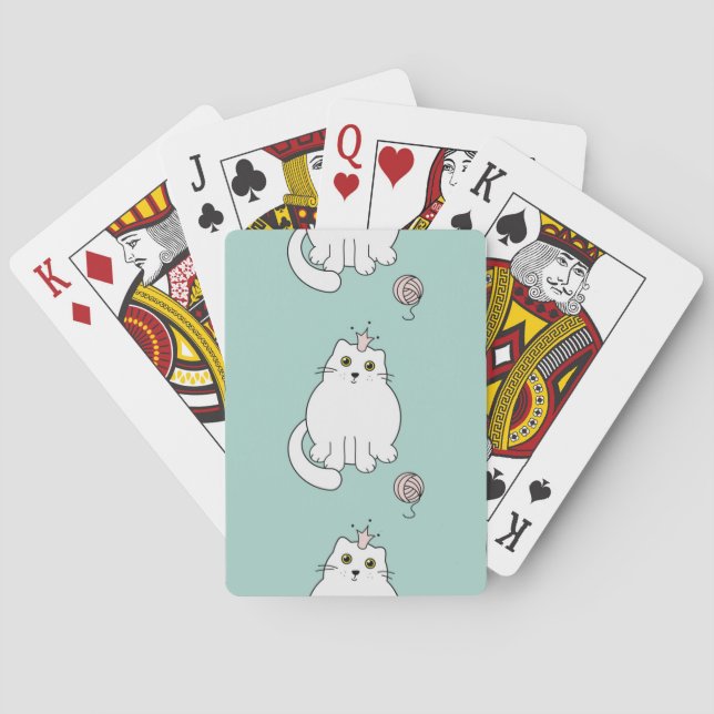 Cat pattern poker cards (Back)