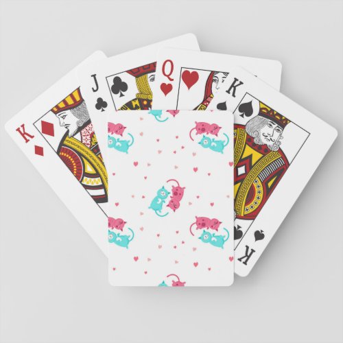 Cat pattern poker cards