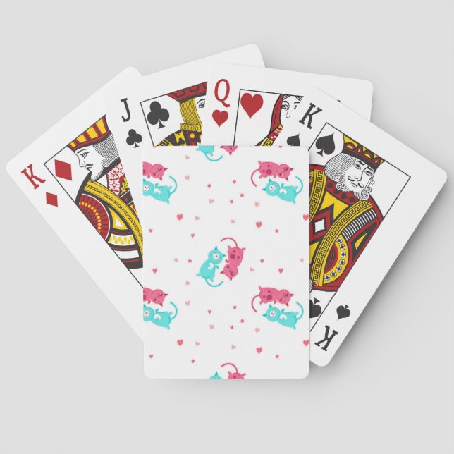 Cat pattern poker cards (Back)