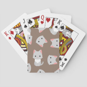 Cat pattern poker cards