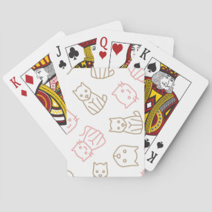 Cat pattern poker cards