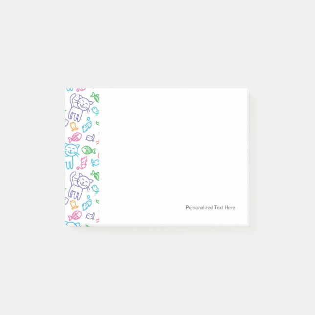 cat pattern post-it notes (Front)