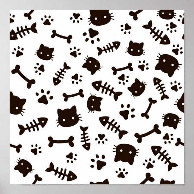 Cat pattern poster (Front)