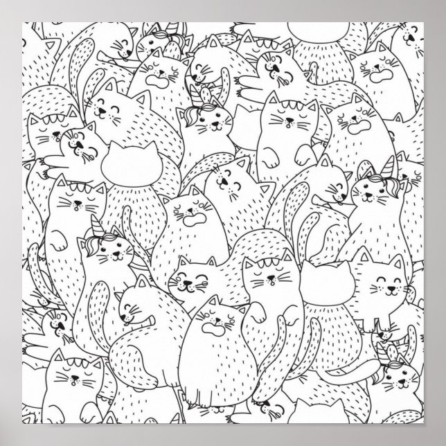 Cat pattern poster (Front)