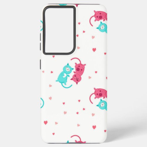 Cat pattern samsung galaxy s21 ultra case