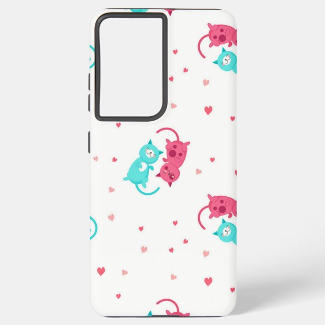 Cat pattern samsung galaxy case (Back)