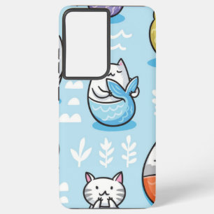 Cat pattern samsung galaxy s21 ultra case
