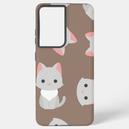 Cat pattern samsung galaxy s21 ultra case