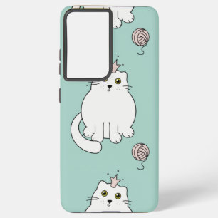 Cat pattern samsung galaxy s21 ultra case