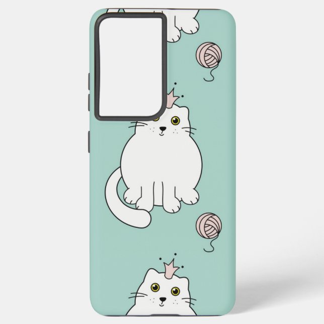 Cat pattern samsung galaxy case (Back)
