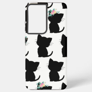 Cat pattern samsung galaxy s21 ultra case