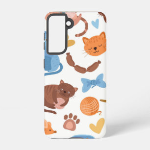 Cat pattern samsung galaxy s21 case