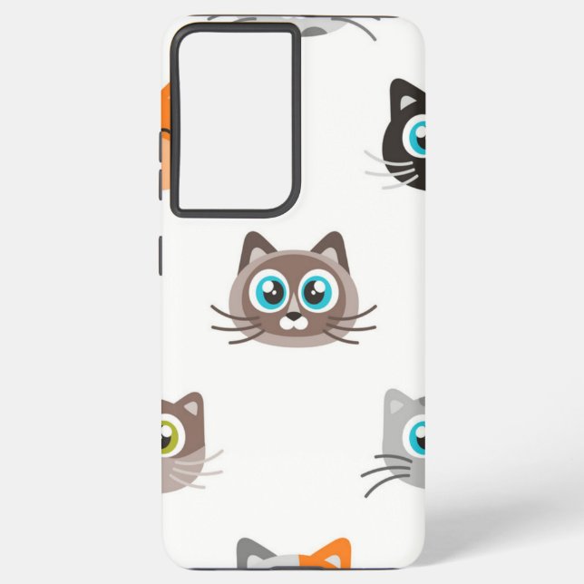 Cat pattern samsung galaxy case (Back)