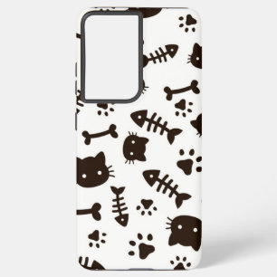 Cat pattern samsung galaxy s21 ultra case