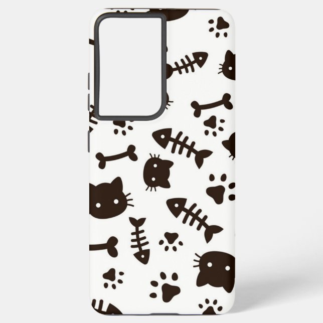 Cat pattern samsung galaxy case (Back)