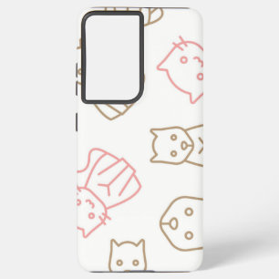 Cat pattern samsung galaxy s21 ultra case
