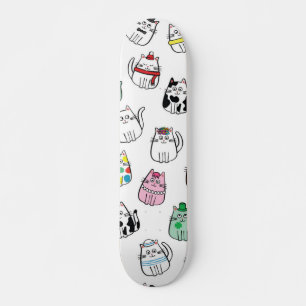 Cat pattern skateboard