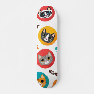 Cat pattern skateboard